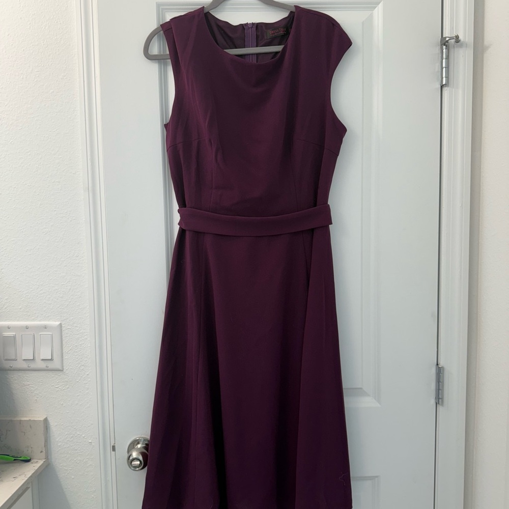 Elegant Purple Sleeveless Dress